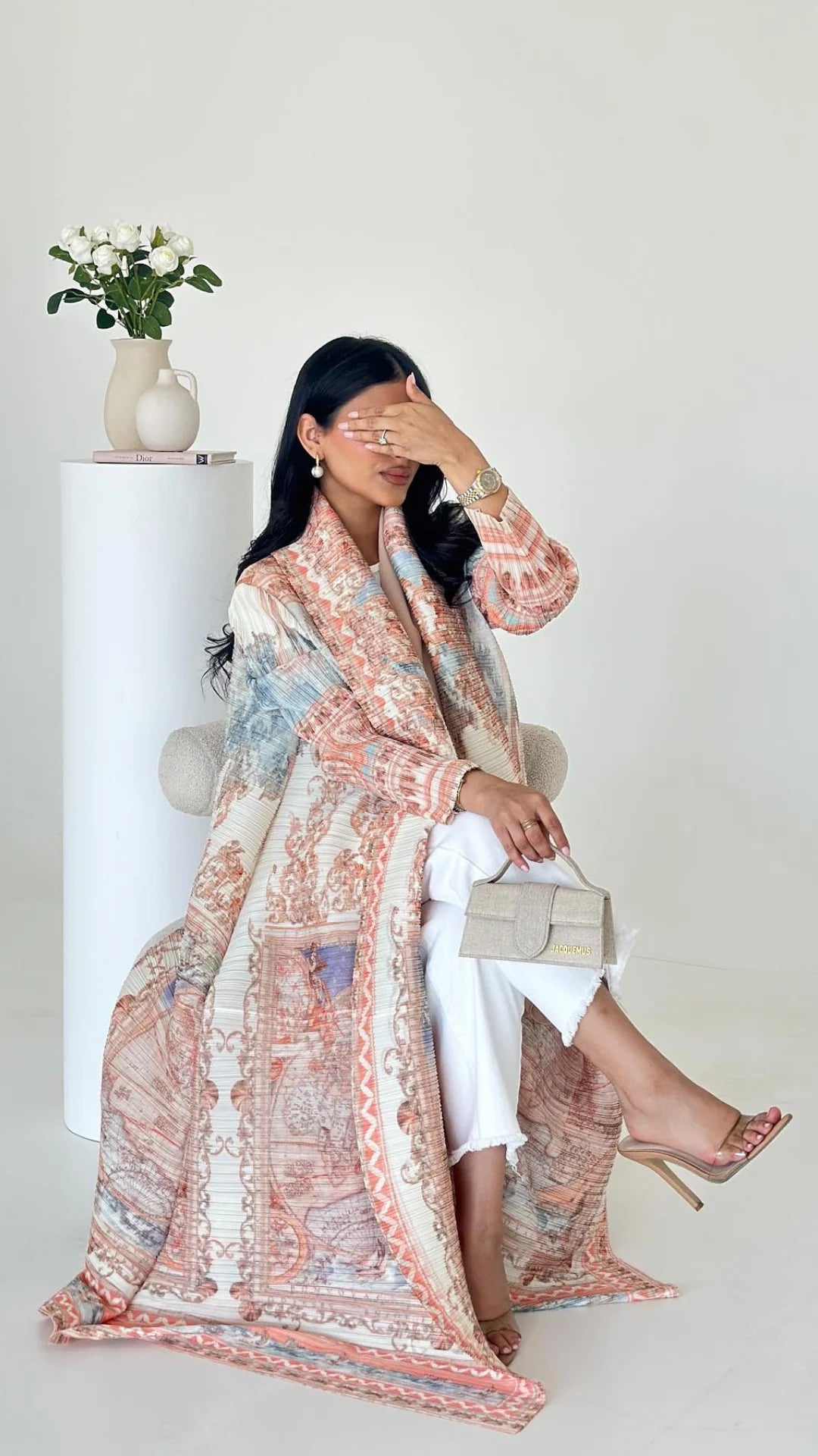 Yasmin – Printed Pleated Abaya