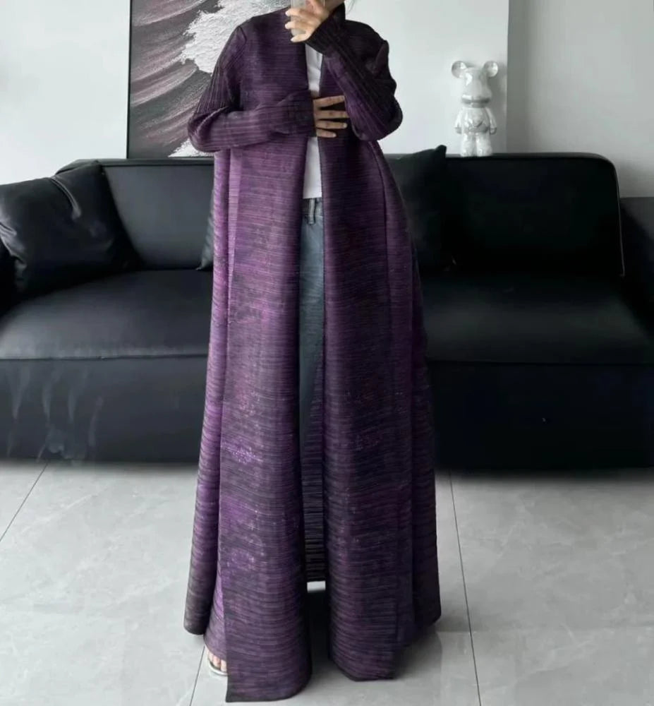 Yasmin – Printed Pleated Abaya