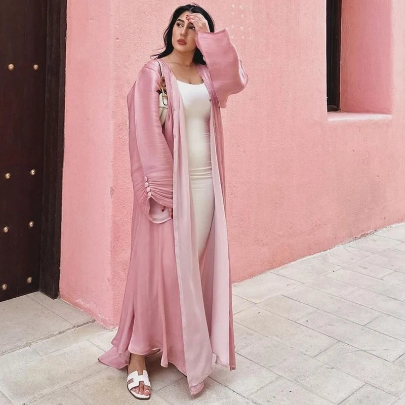 Elwan - Draped Open Kimono Abaya