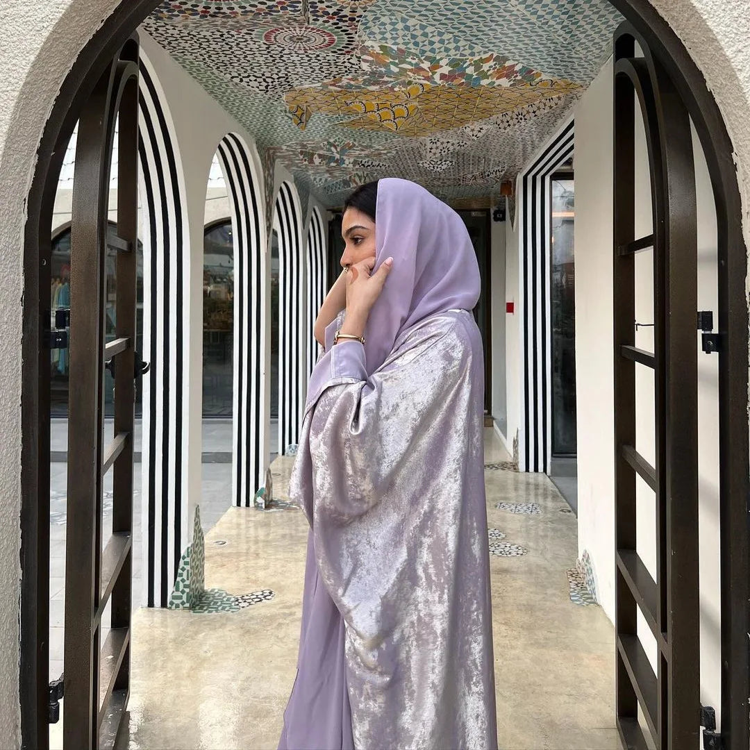 Lina - Satin Shiny Open Abaya