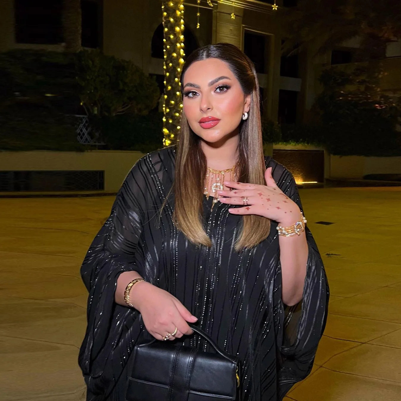 Dana – Abaya Batwing Cristal