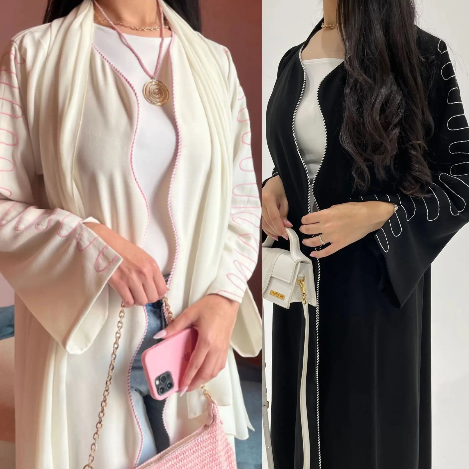 Mira - Stitched open abaya