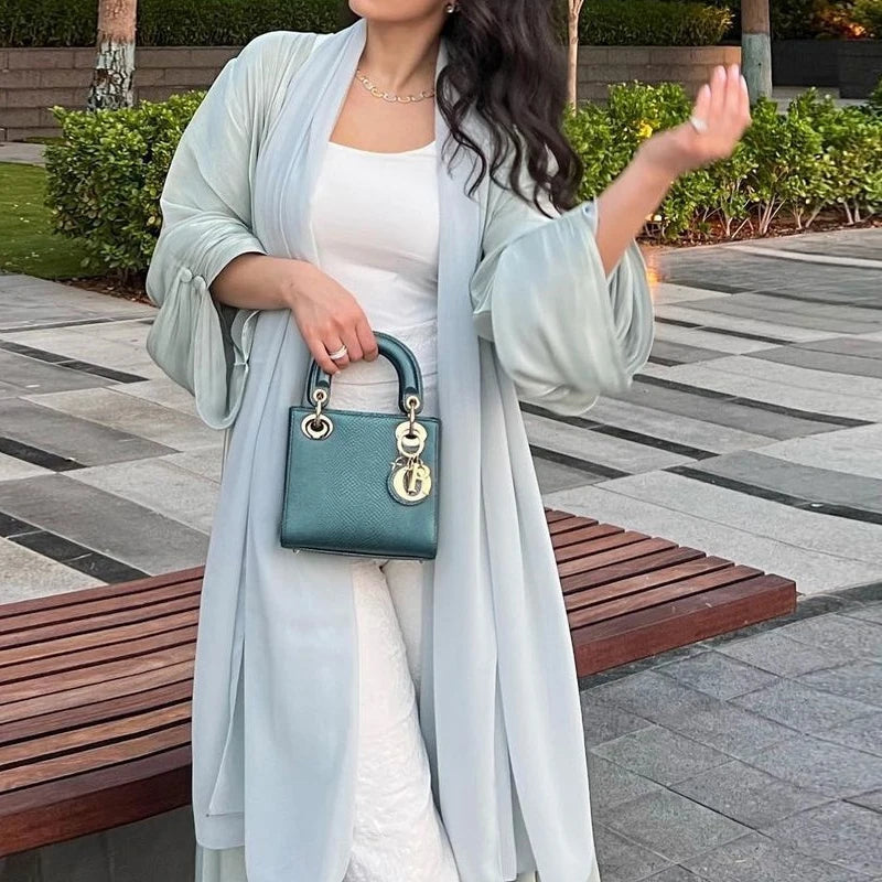 Elwan - Draped Open Kimono Abaya