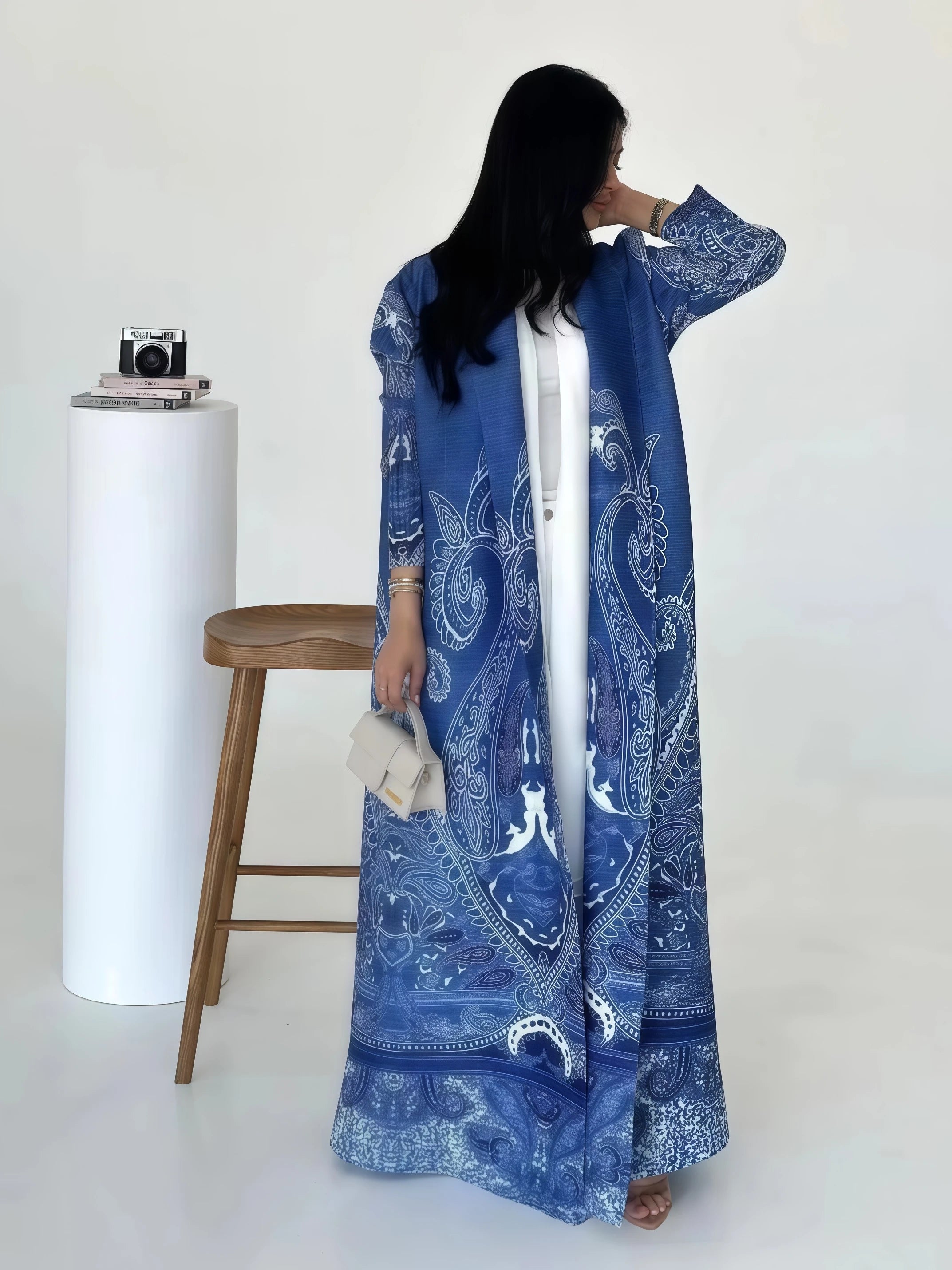 Yasmin – Printed Pleated Abaya