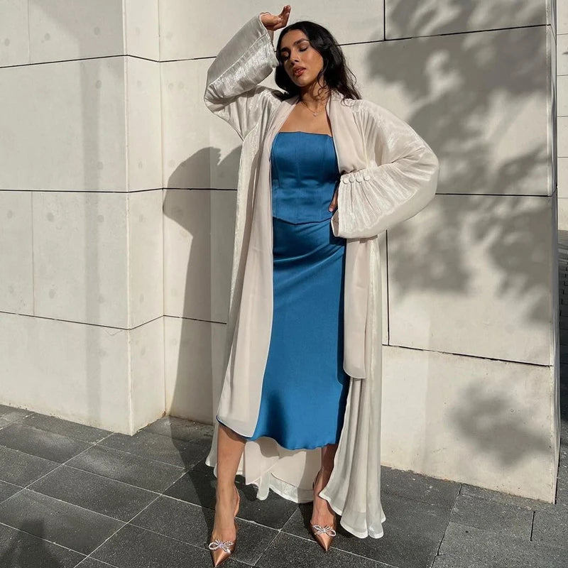 Elwan - Draped Open Kimono Abaya