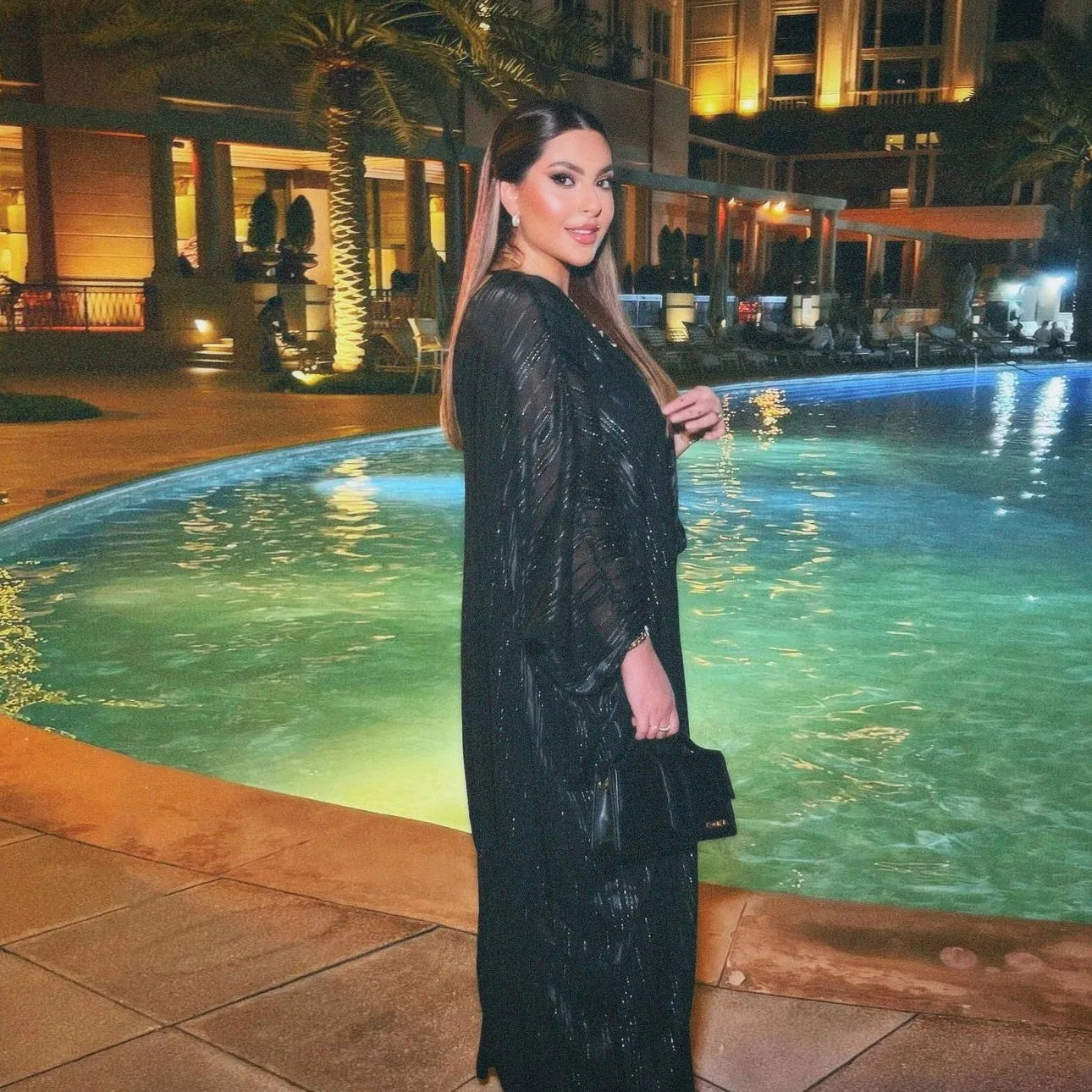 Dana – Abaya Batwing Cristal