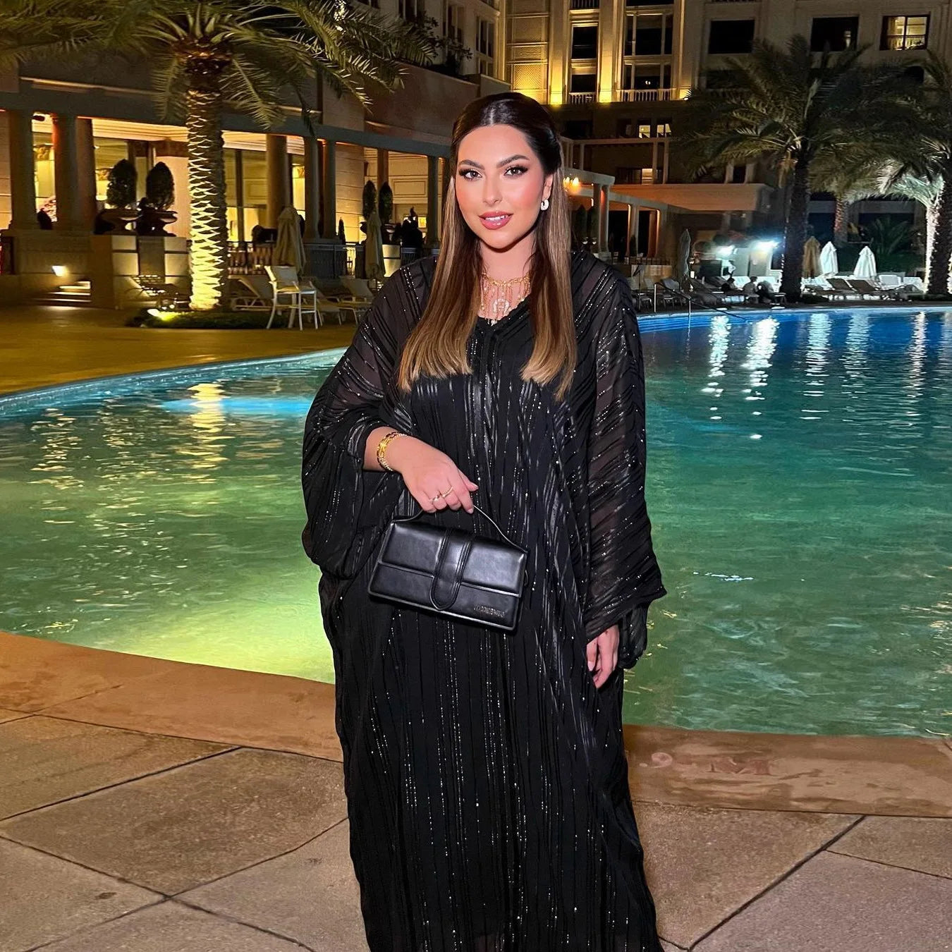 Dana – Abaya Batwing Cristal