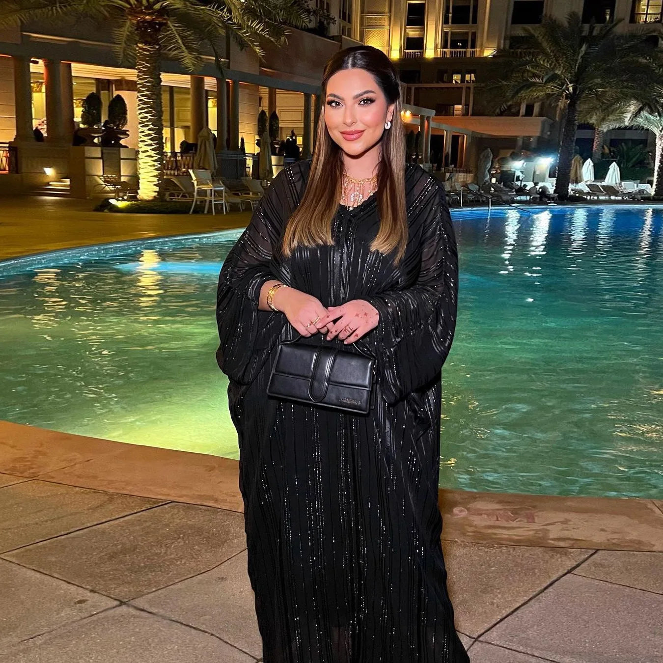 Dana – Abaya Batwing Cristal