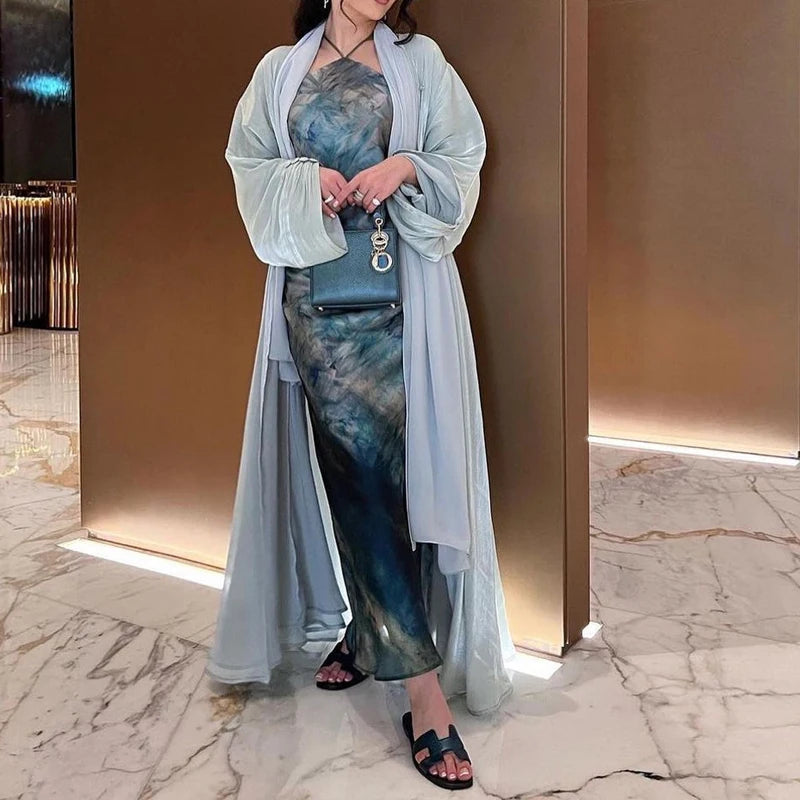 Elwan - Draped Open Kimono Abaya