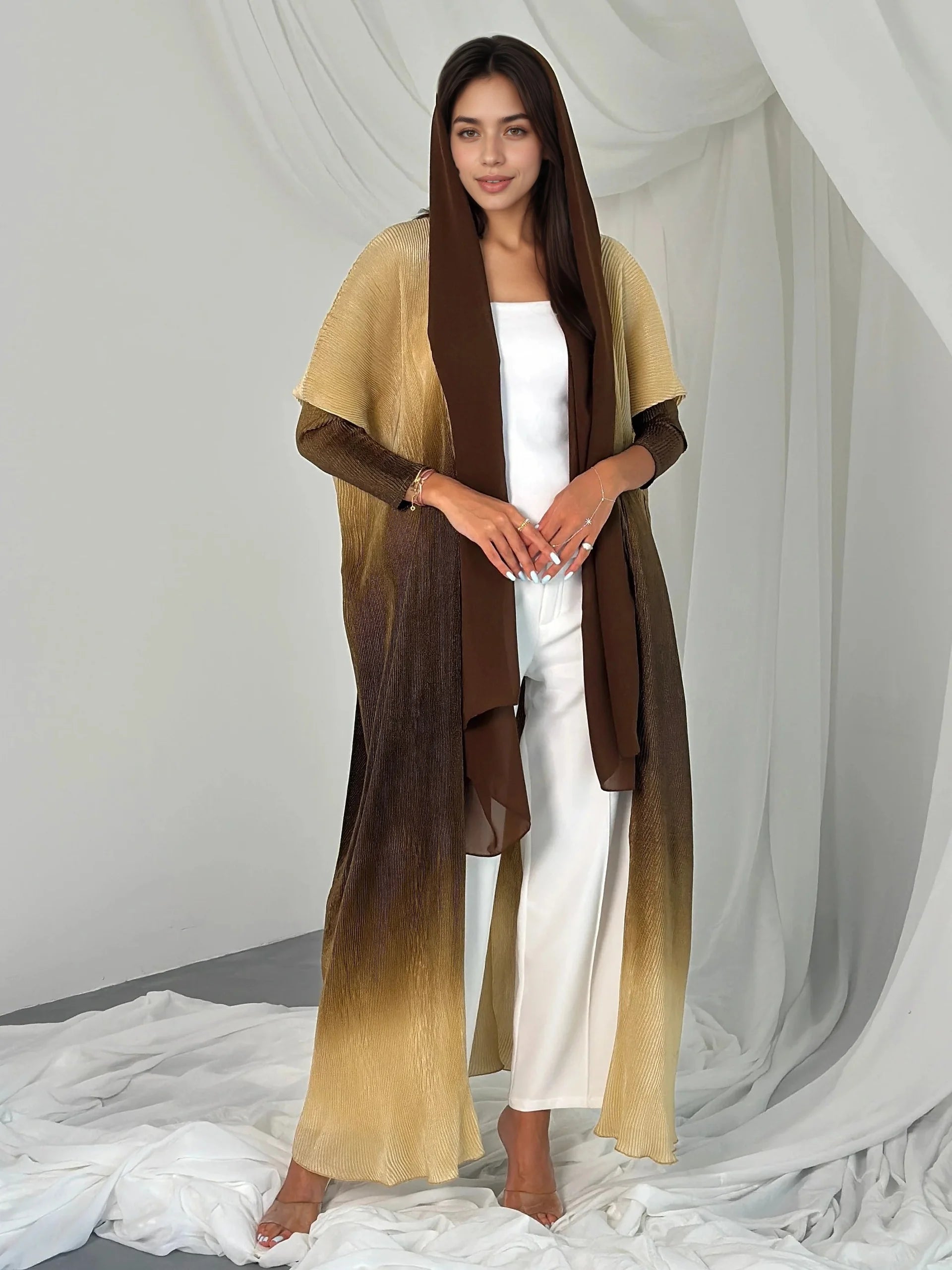 Noora - Gradient Pleated Abaya