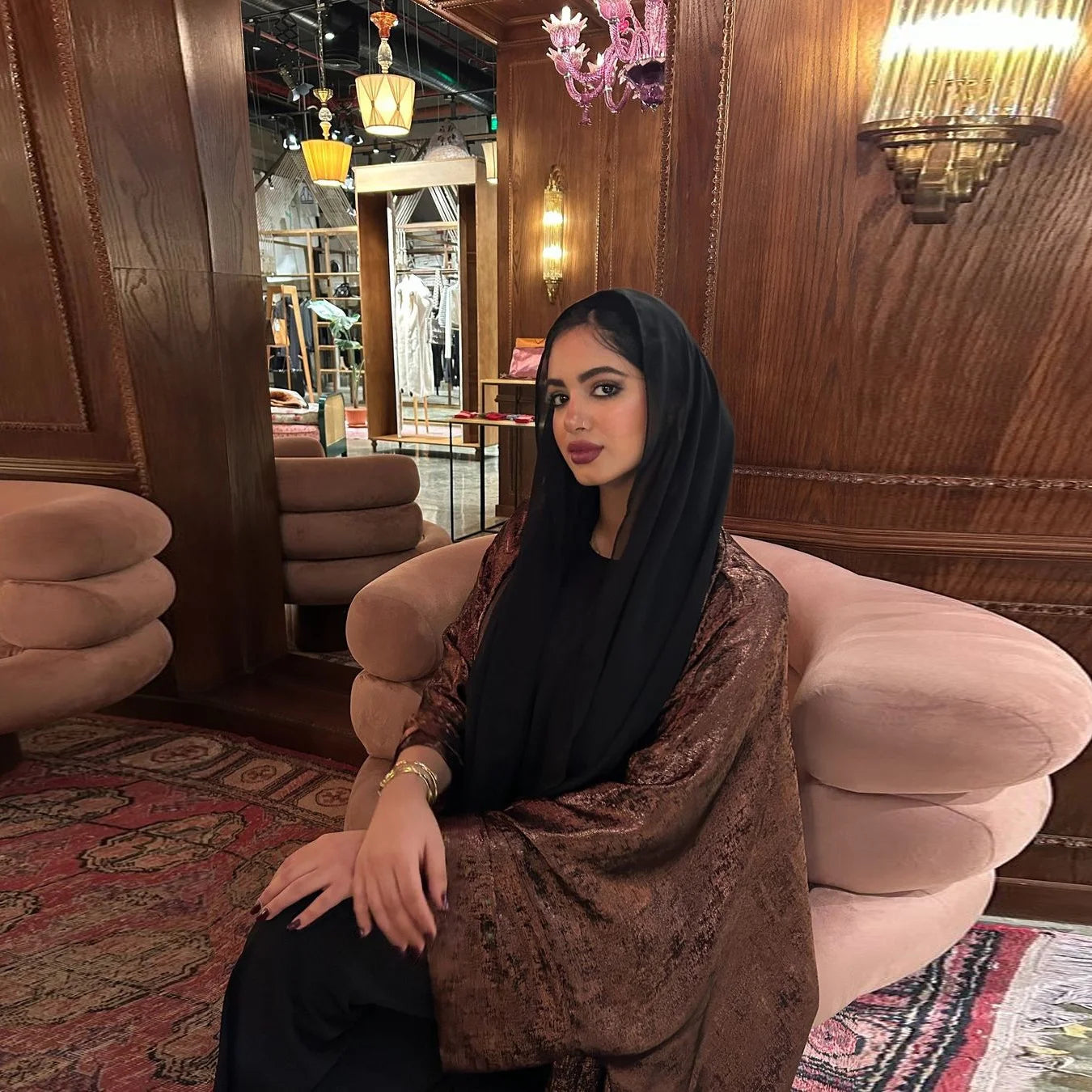 Lina - Satin Shiny Open Abaya