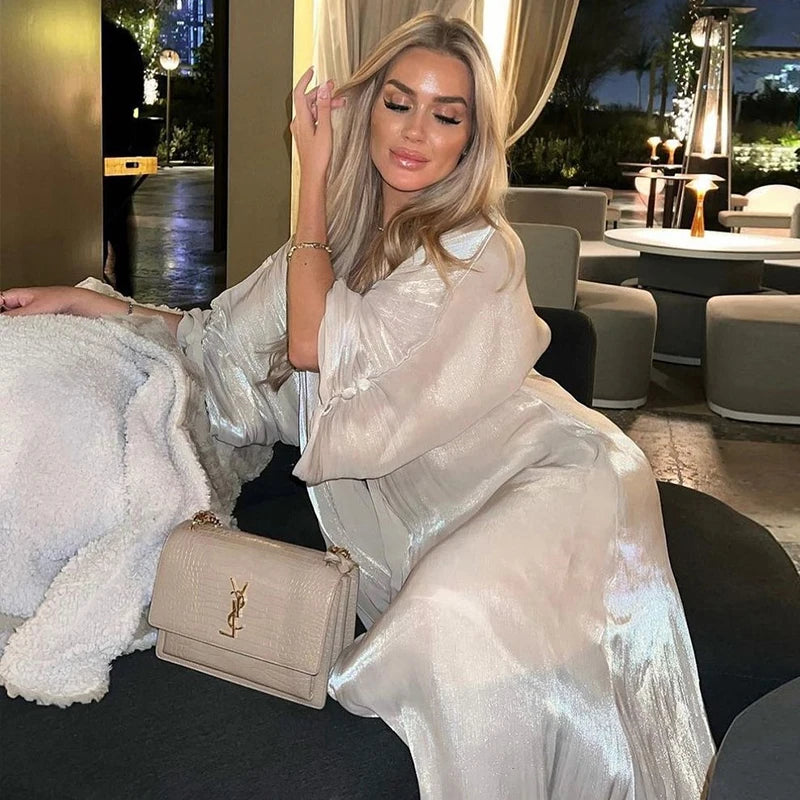 Elwan - Draped Open Kimono Abaya